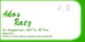 akos ratz business card